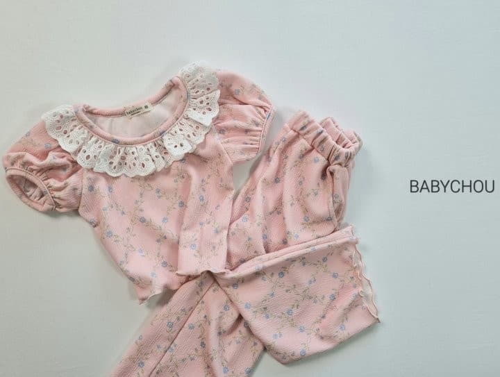 Babychou - Korean Children Fashion - #minifashionista - Mini Tinkle Top Bottom Set - 2