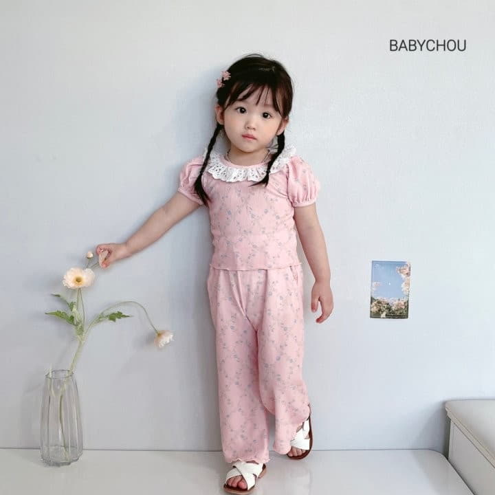Babychou - Korean Children Fashion - #prettylittlegirls - Mini Tinkle Top Bottom Set - 3