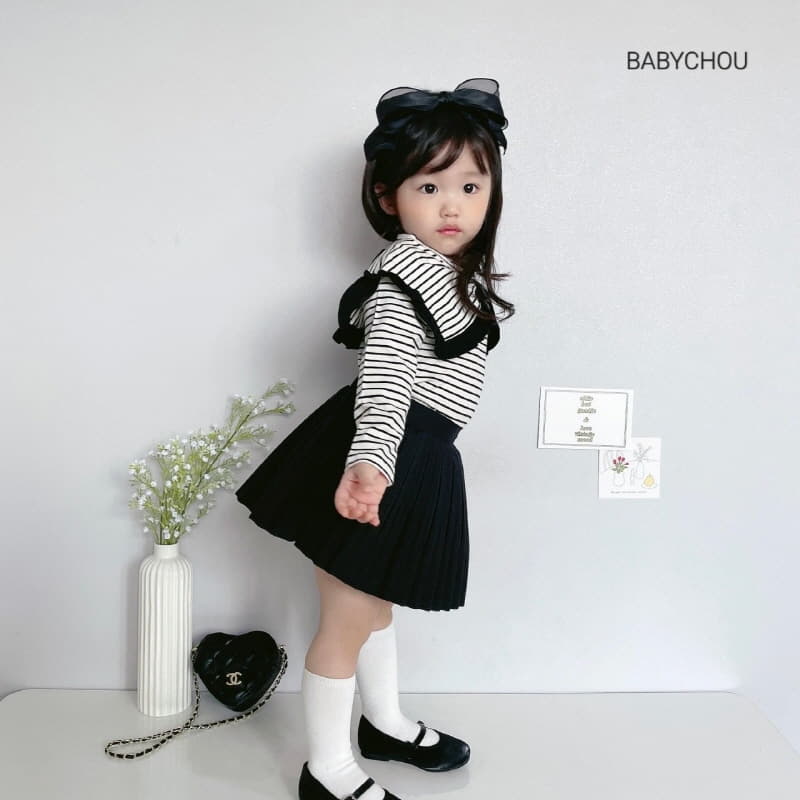 Babychou - Korean Children Fashion - #prettylittlegirls - Half Wrinkle Skirt - 11