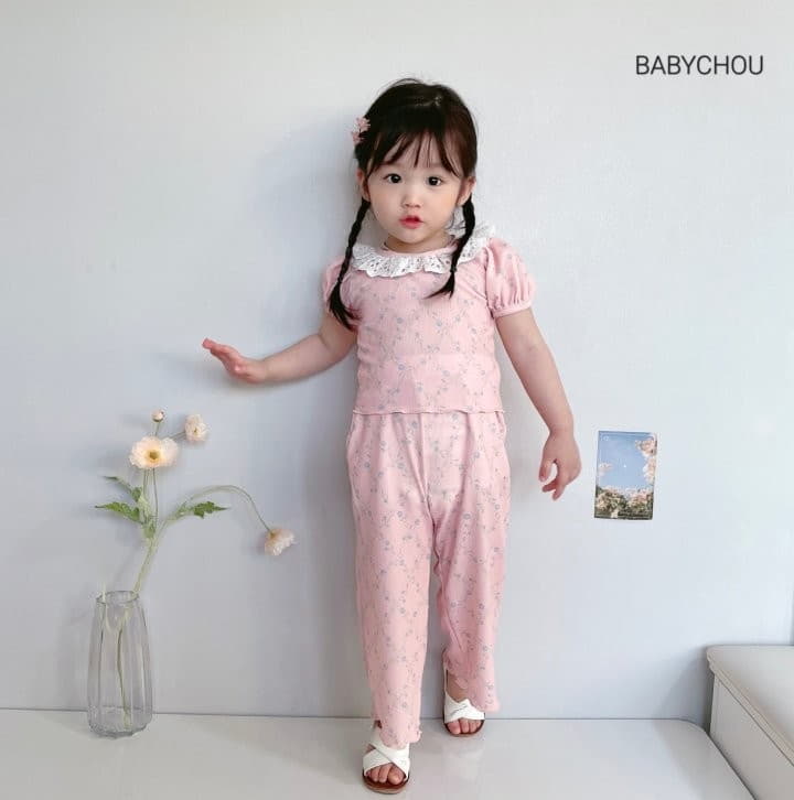 Babychou - Korean Children Fashion - #toddlerclothing - Mini Tinkle Top Bottom Set - 5