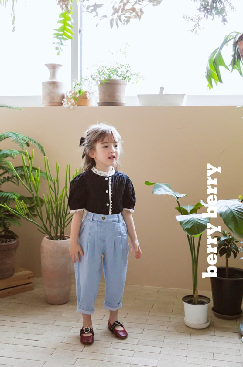 Berry Berry - Korean Children Fashion - #designkidswear - Circle Denim Jeans - 5