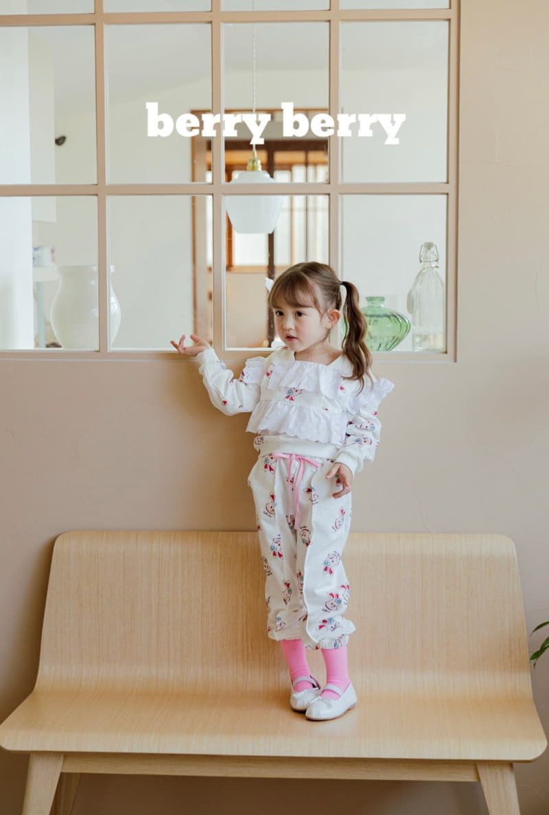 Berry Berry - Korean Children Fashion - #fashionkids - Rabbit Top Bottom Set - 5