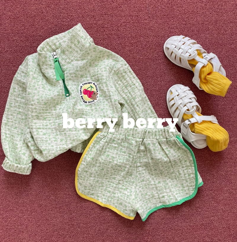Berry Berry - Korean Children Fashion - #fashionkids - Cherry Top Bottom Set