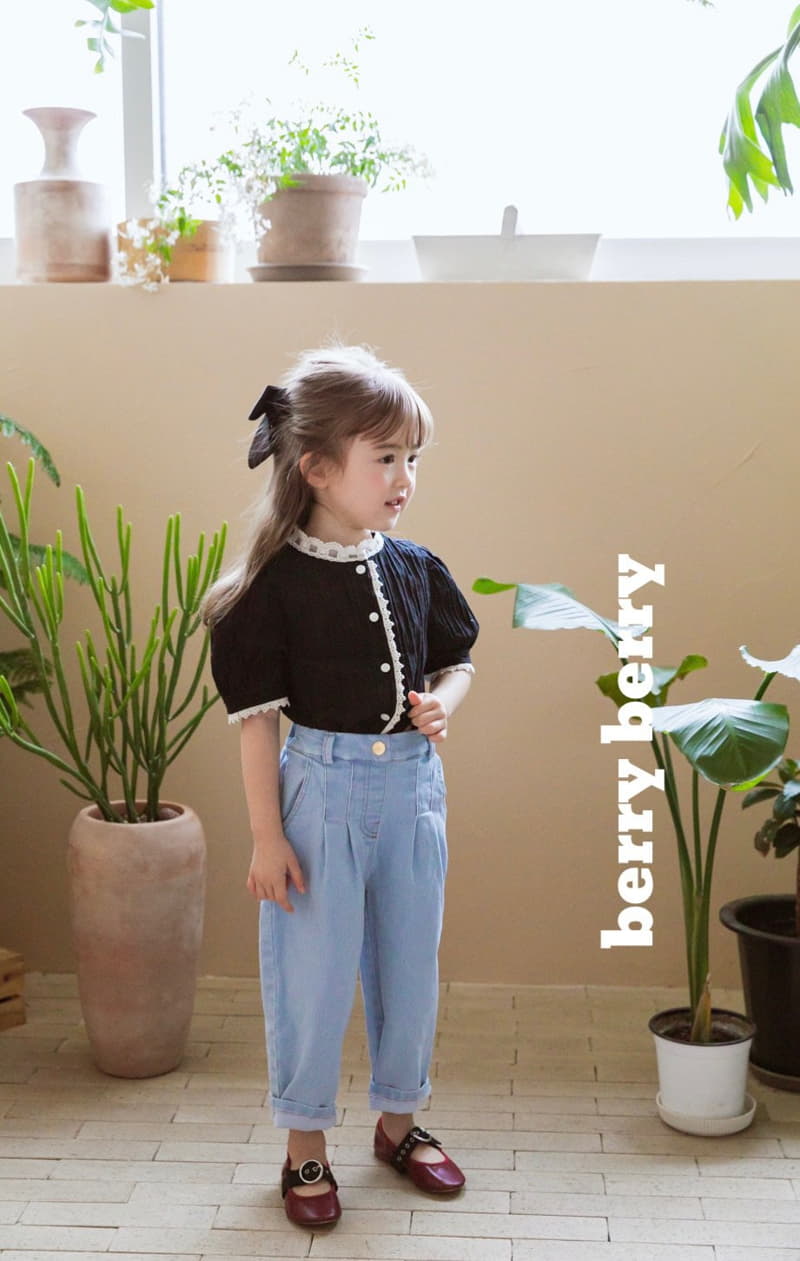 Berry Berry - Korean Children Fashion - #littlefashionista - Circle Denim Jeans - 12