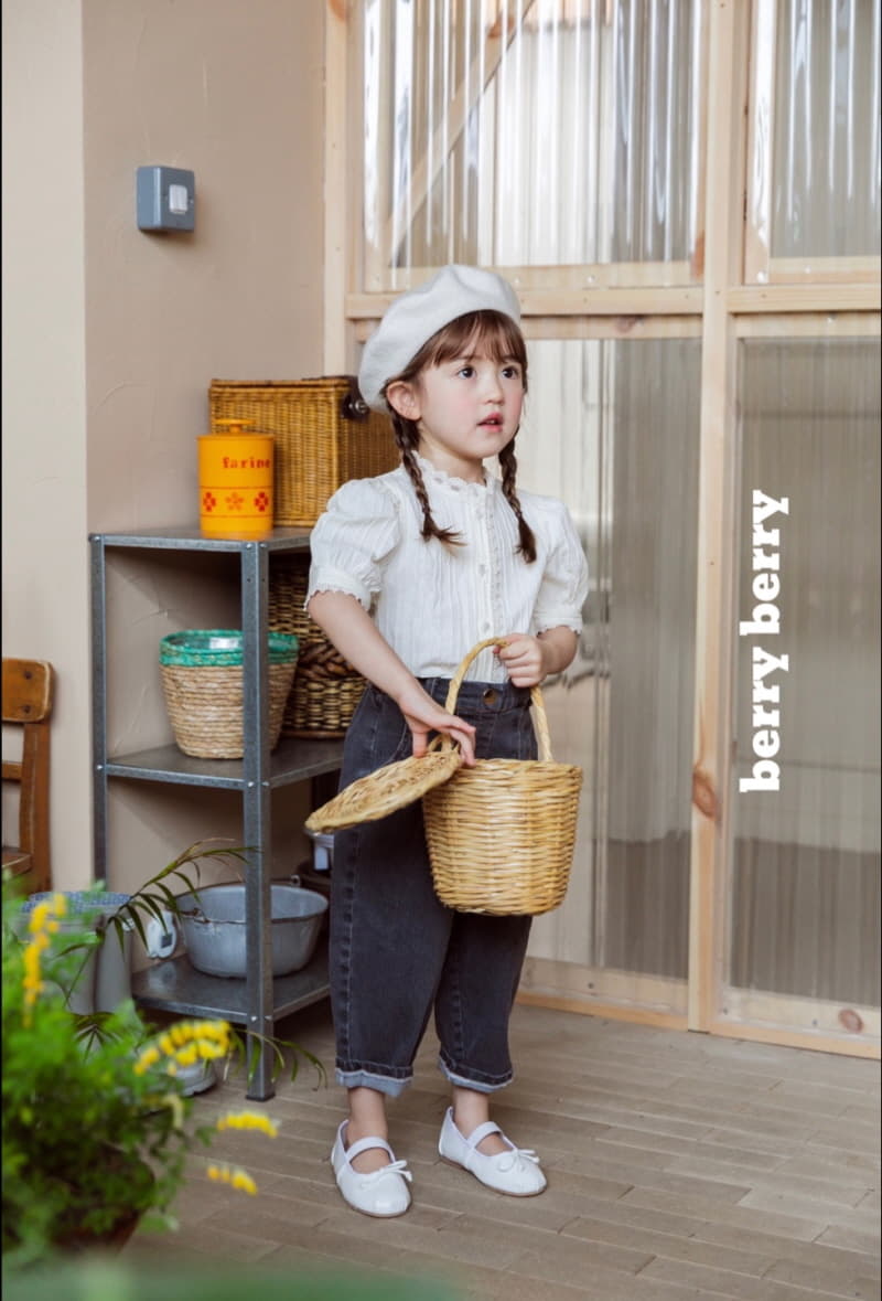 Berry Berry - Korean Children Fashion - #magicofchildhood - Circle Denim Span Pants - 11