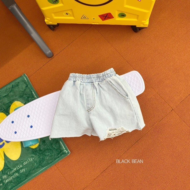 Black Bean - Korean Children Fashion - #todddlerfashion - 616 Vintagre Denim Shorts - 7