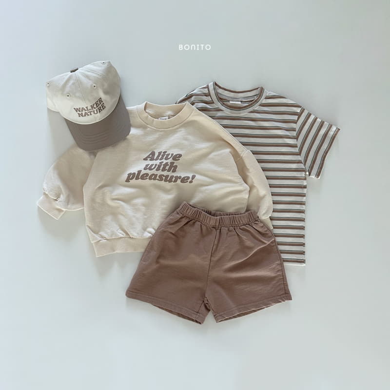 Bonito - Korean Baby Fashion - #babyfashion - Alive Sweatshirt Short Sleeves Tee Bottom Set - 6