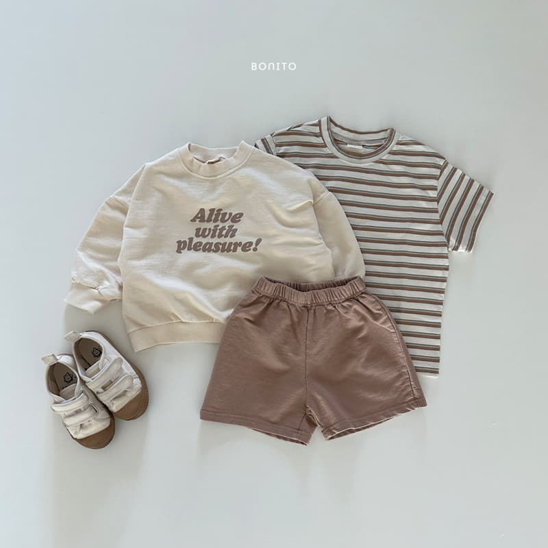 Bonito - Korean Baby Fashion - #babyfever - Alive Sweatshirt Short Sleeves Tee Bottom Set - 7