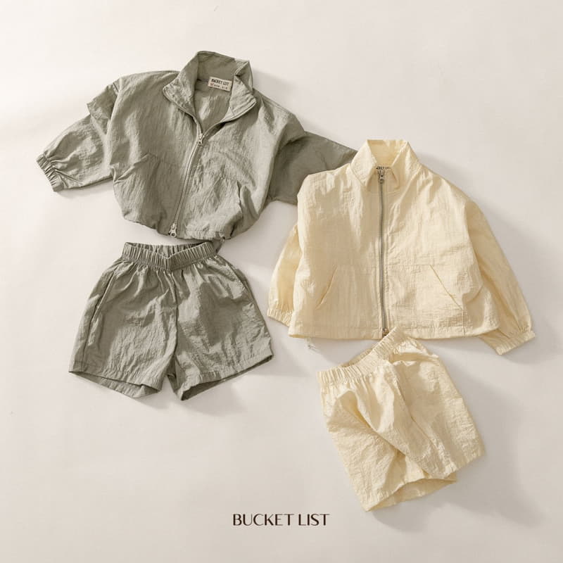 Bucket List - Korean Children Fashion - #discoveringself - Two Way Windbreaker Top Bottom Set - 4