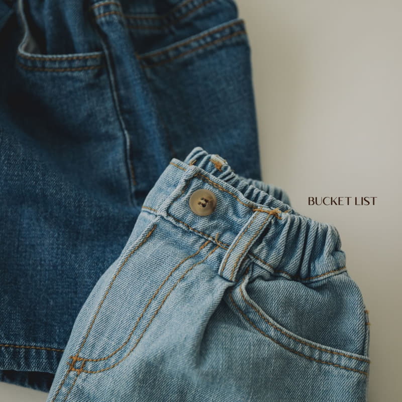 Bucket List - Korean Children Fashion - #kidsstore - Crunch Denim Jeans - 7