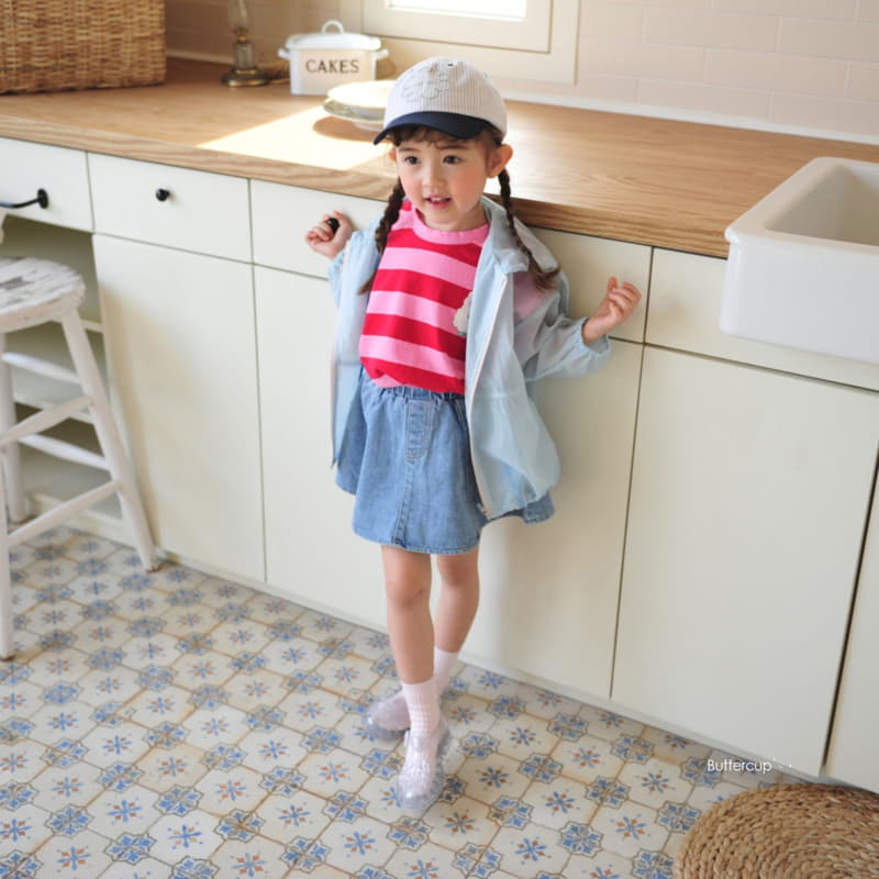 Buttercup - Korean Children Fashion - #todddlerfashion - Whole Denim Skirt Leggings - 10