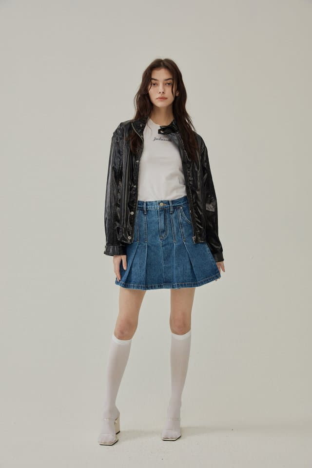 Charlotte - Korean Women Fashion - #womensfashion - 947 Denim Pleats Skirt - 4