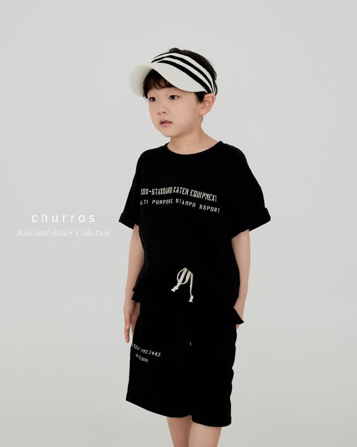 Churros - Korean Children Fashion - #Kfashion4kids - Stemp Lettering Tee