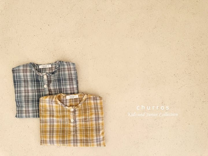 Churros - Korean Children Fashion - #childofig - Bice Check Shirt