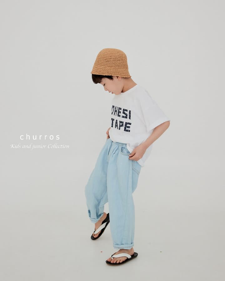 Churros - Korean Children Fashion - #childofig - Linen Denim Unbal Pants - 5