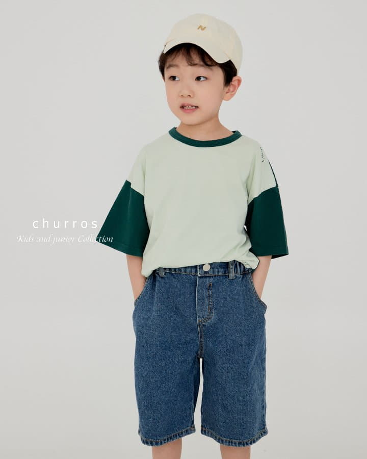 Churros - Korean Children Fashion - #designkidswear - Denim Banding Shorts - 2