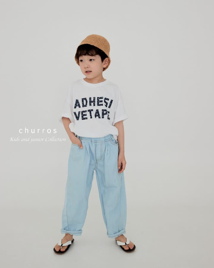 Churros - Korean Children Fashion - #designkidswear - Linen Denim Unbal Pants - 7