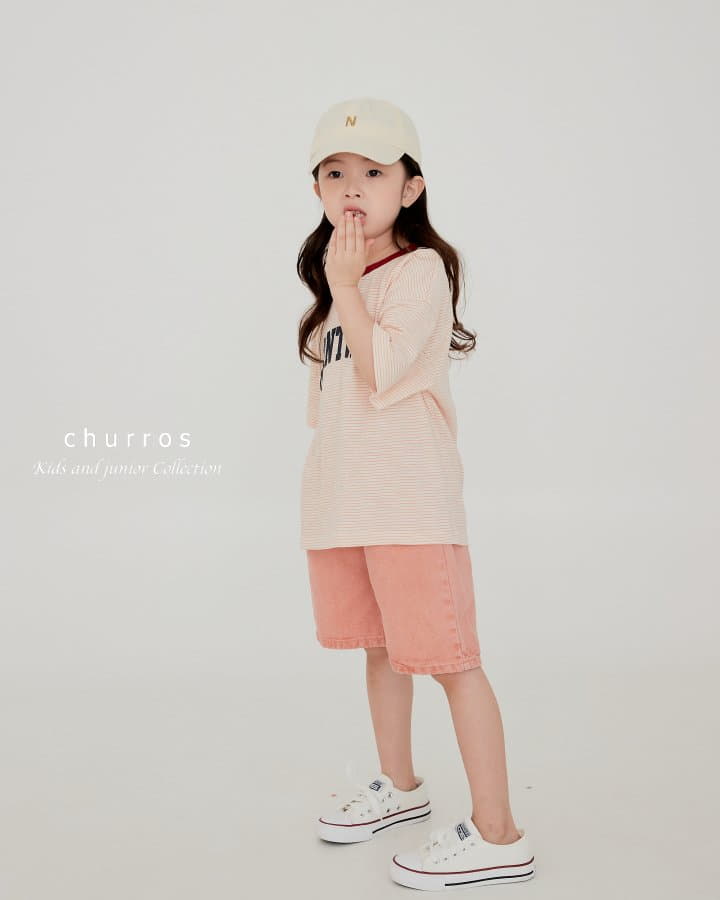 Churros - Korean Children Fashion - #discoveringself - World Stripes Tee - 5