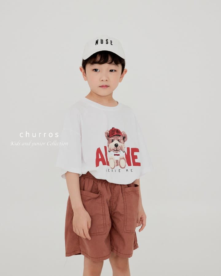 Churros - Korean Children Fashion - #discoveringself - Leafave Bear Tee - 2