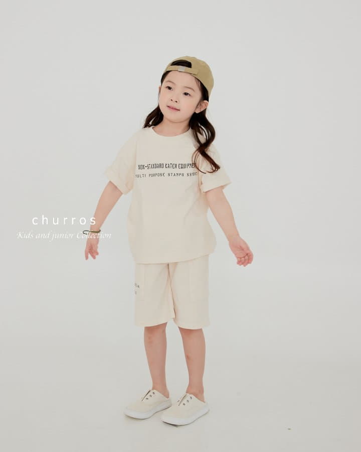 Churros - Korean Children Fashion - #discoveringself - Stemp Lettering Tee - 12