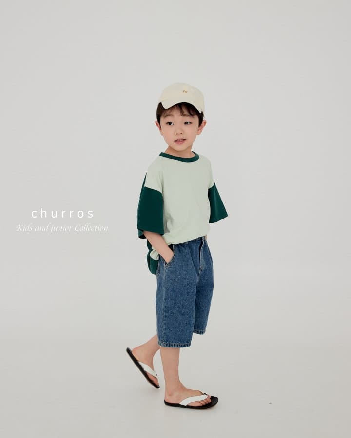 Churros - Korean Children Fashion - #discoveringself - Denim Banding Shorts - 3
