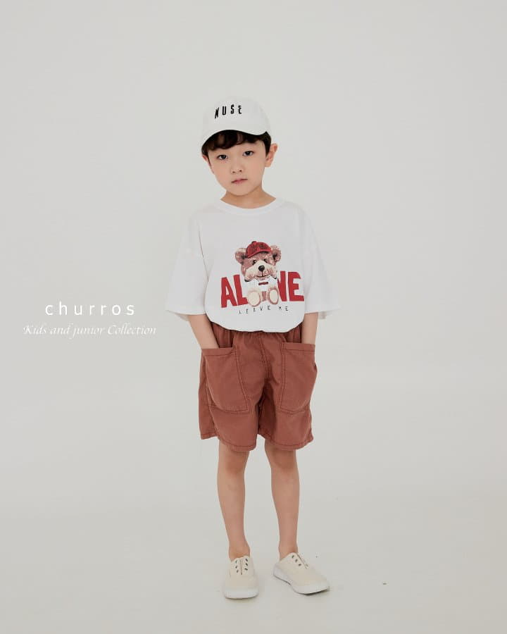 Churros - Korean Children Fashion - #fashionkids - Leafave Bear Tee - 3