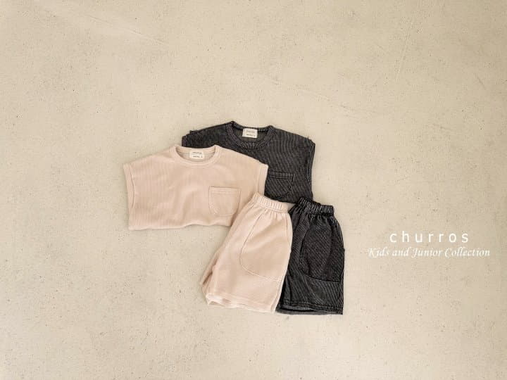 Churros - Korean Children Fashion - #fashionkids - Easy Look Rib Top Bottom Set