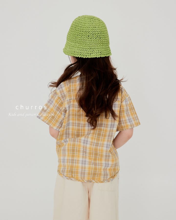 Churros - Korean Children Fashion - #kidsshorts - Bice Check Shirt - 6