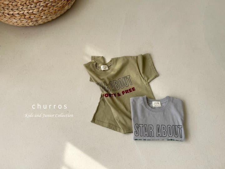 Churros - Korean Children Fashion - #kidsshorts - Star About Tee