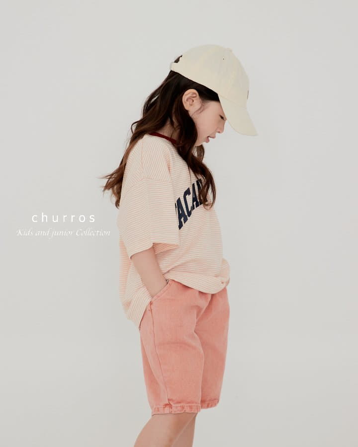 Churros - Korean Children Fashion - #kidsstore - World Stripes Tee - 8