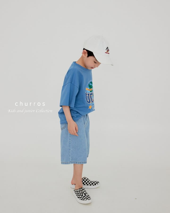 Churros - Korean Children Fashion - #kidsstore - Denim Banding Shorts - 6