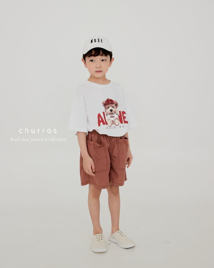 Churros - Korean Children Fashion - #kidzfashiontrend - Leafave Bear Tee - 6
