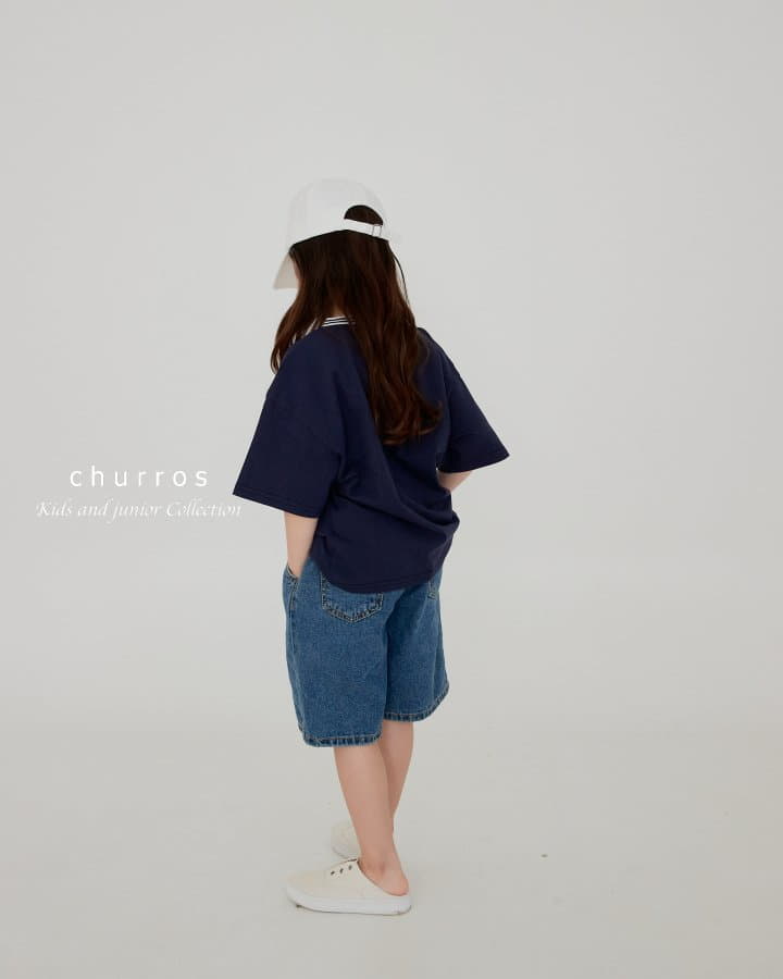 Churros - Korean Children Fashion - #kidzfashiontrend - V Neck Patch Tee - 6