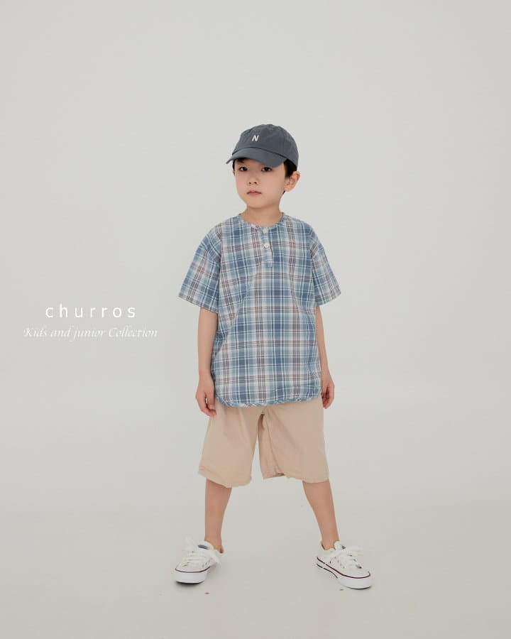 Churros - Korean Children Fashion - #littlefashionista - Bice Check Shirt - 10