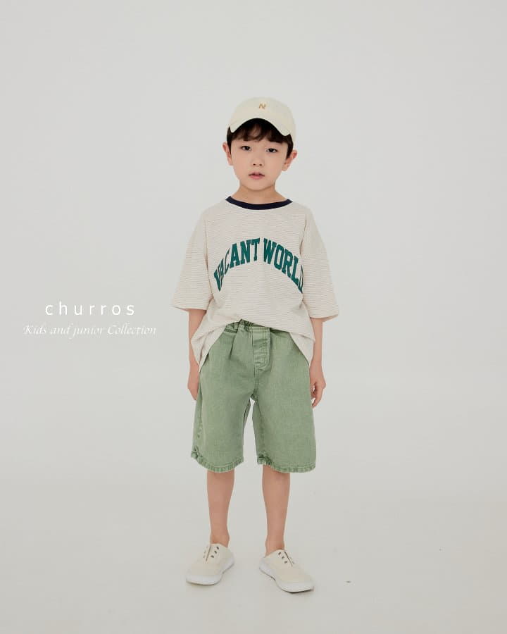 Churros - Korean Children Fashion - #magicofchildhood - World Stripes Tee - 12