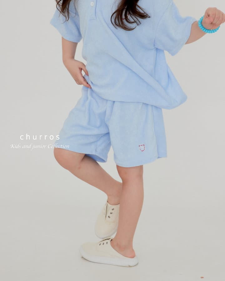Churros - Korean Children Fashion - #minifashionista - Collar Terry Top Bottom Set - 5