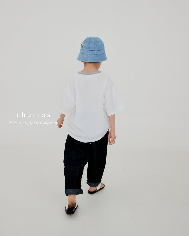 Churros - Korean Children Fashion - #prettylittlegirls - Linen Denim Unbal Pants - 3