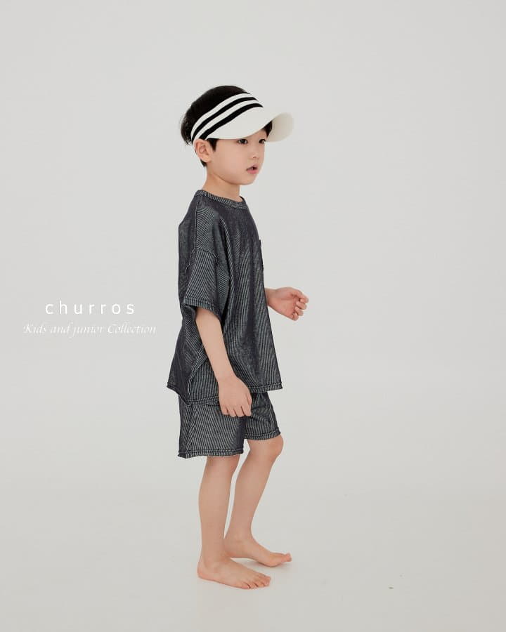 Churros - Korean Children Fashion - #todddlerfashion - Easy Look Rib Top Bottom Set - 10