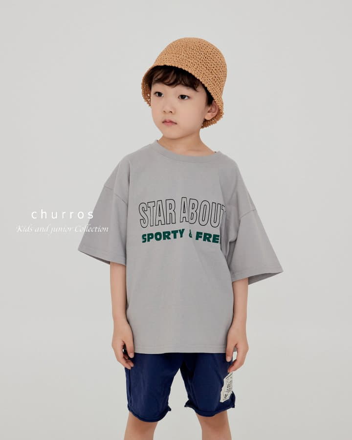 Churros - Korean Children Fashion - #todddlerfashion - Star About Tee - 9