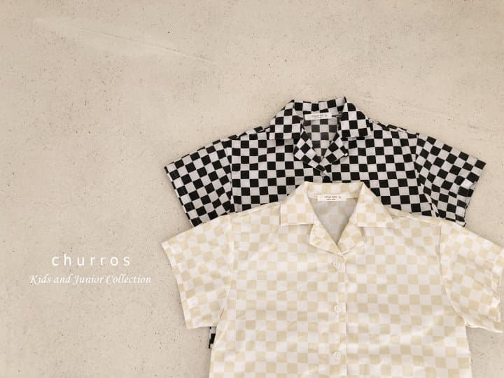 Churros - Korean Children Fashion - #todddlerfashion - Check Summer Shirt - 7