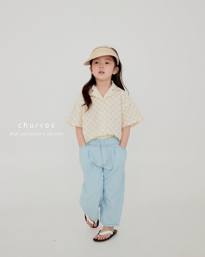 Churros - Korean Children Fashion - #toddlerclothing - Check Summer Shirt - 8