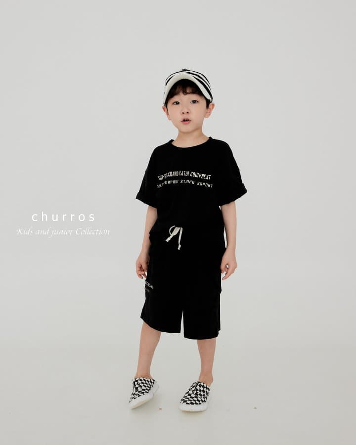 Churros - Korean Children Fashion - #toddlerclothing - Stemp Lettering Tee - 7