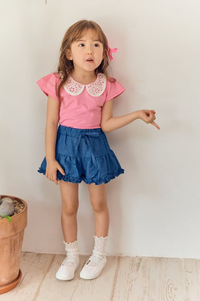 Coco Ribbon - Korean Children Fashion - #childofig - Collar Tee - 2