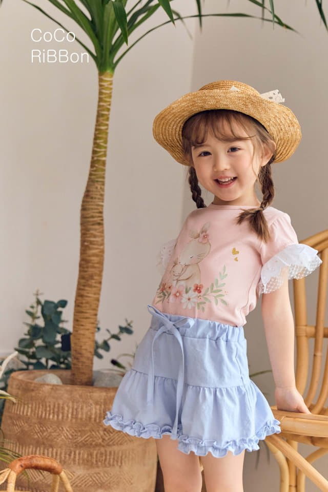 Coco Ribbon - Korean Children Fashion - #kidsshorts - Less Barnie Tee - 6