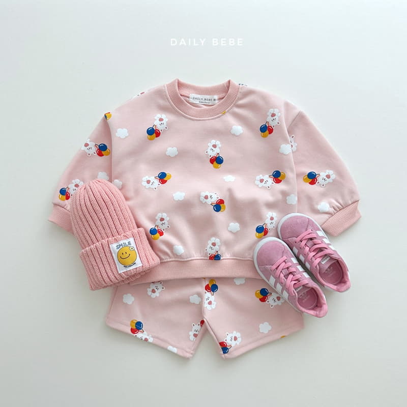 Daily Bebe - Korean Children Fashion - #childrensboutique - Balloon Bear Rabbit Top Bottom Set - 4