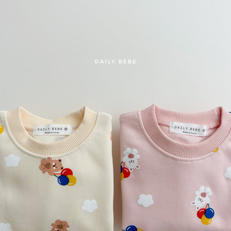 Daily Bebe - Korean Children Fashion - #discoveringself - Balloon Bear Rabbit Top Bottom Set - 5