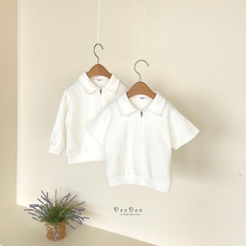 Denden - Korean Children Fashion - #magicofchildhood - Blan Zip-up Tee Short Sleeves - 8