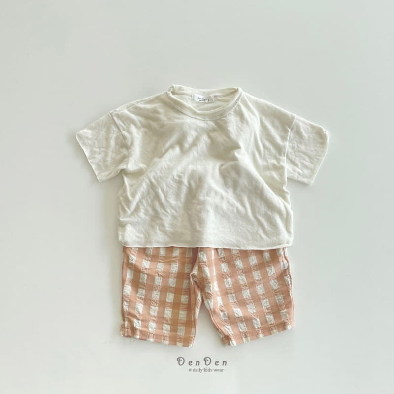 Denden - Korean Children Fashion - #toddlerclothing - Pintuck Check Pants - 8