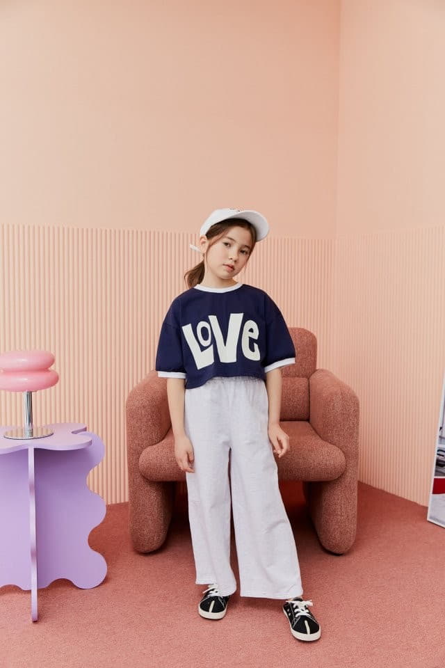 Dore Dore - Korean Children Fashion - #kidzfashiontrend - Love Color Crop Tee - 4