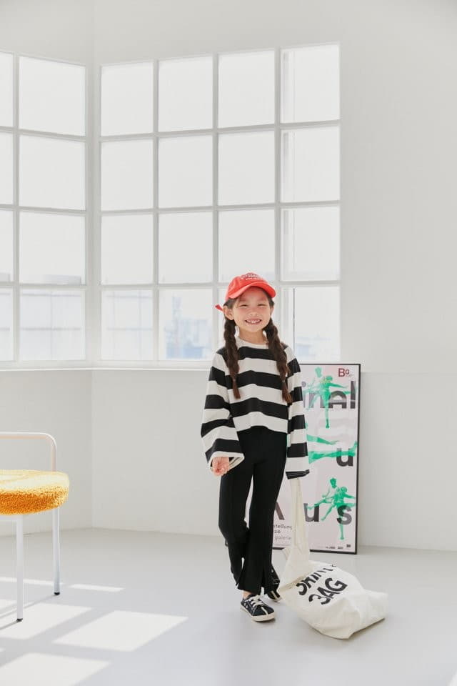 Dore Dore - Korean Children Fashion - #childofig - Stripes Crop Tee - 7